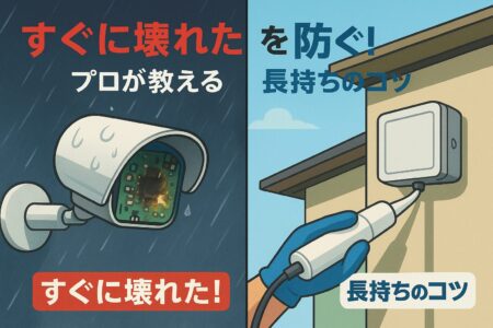 「すぐに壊れた」を防ぐ！屋外防犯カメラを長持ちさせる設置のコツ