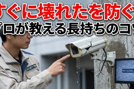 「すぐに壊れた」を防ぐ！屋外防犯カメラを長持ちさせる設置のコツ